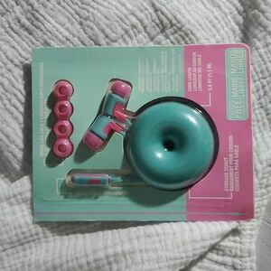Retro Mint Green + Pink Corded Earbuds With One Touch Answer